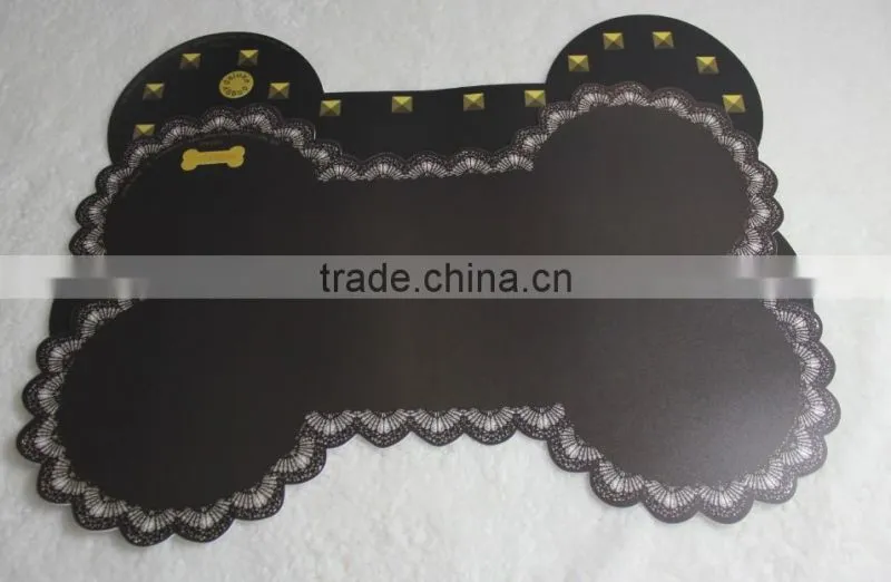 Bone Shape Stock Pets Eat Mat for dog pets placemat inventory Dog eat mat Eat Mat for pet Closeout Pet food mat for dog