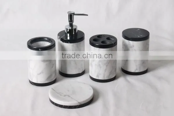 Oriental antique wooden stripe marble oriental bathroom accessories