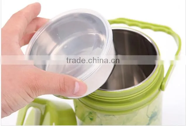 Wholesale stock small order With handle double layers all steel tankbento boxes