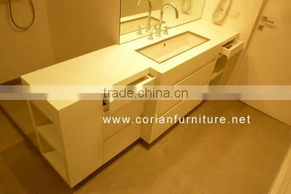 Corianfurniture newest design bathroom vanity/Bathroom Vanity Factory