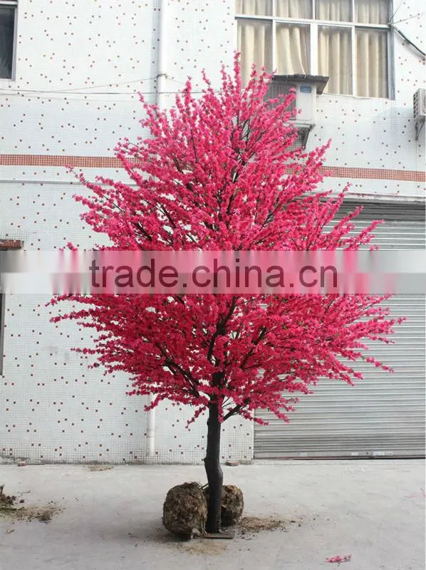2017 hot sale mini artificial peach blossom tree for weddings table tree