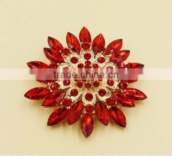 high quality Fancy Rhinestone Flower Brooch Fashion Brooch For Women Costume