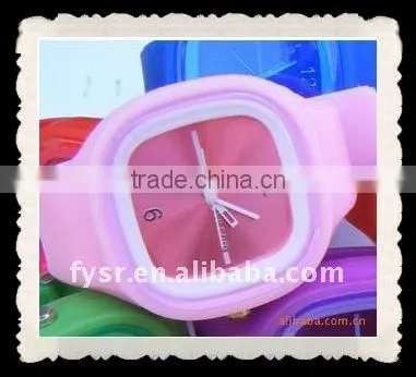 Hot Sale square silicone jelly watch