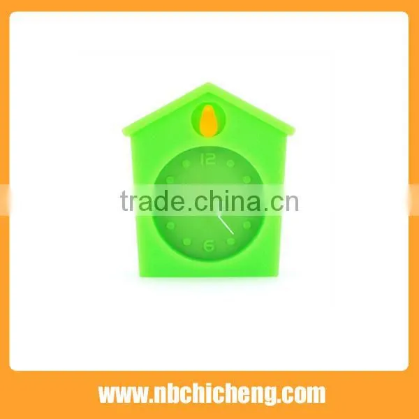 Houses Shape Small Needles Silicone Travel Alarm Clock