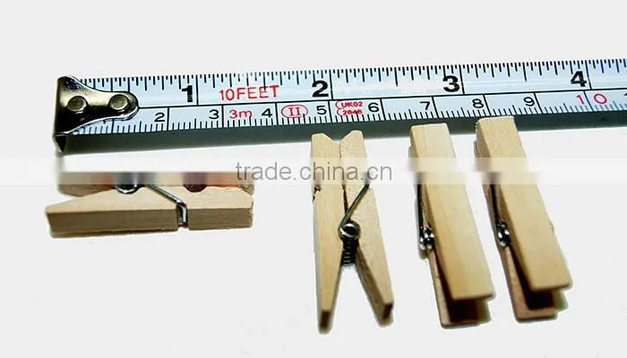 100% new material decorative peg of mini wooden clothes clip