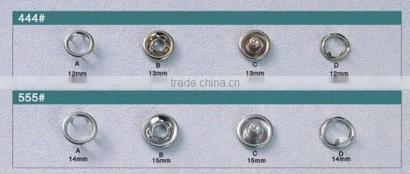 metal prong snap buttons with different sizes for bag and clothes