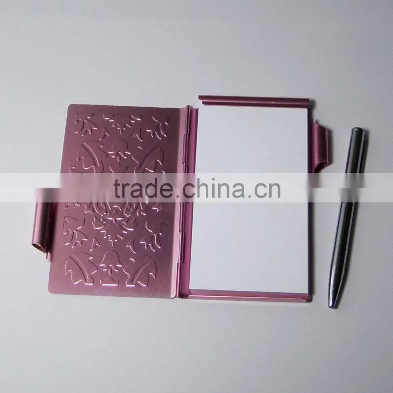 Hot selling novelty metal memo pen holder