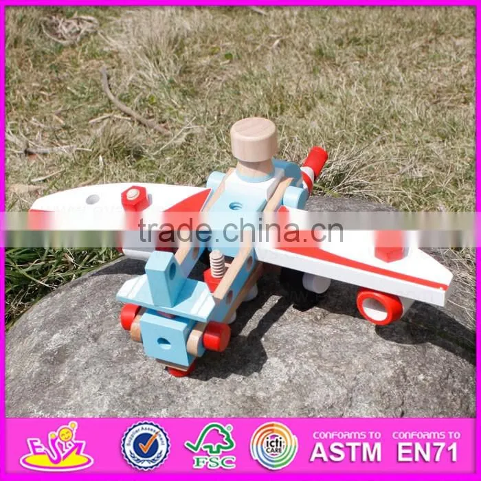 2016 new design kids wooden self assemble toys,fashion children wooden self assemble toys,wooden self assemble toys W03B048