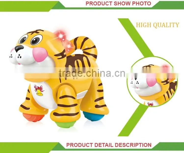 Funny battery operated musical tiger set electrical animal toy car