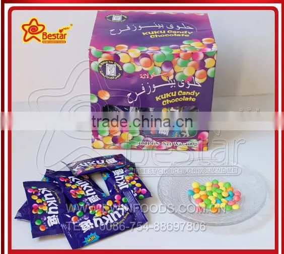 Lovely Bear Shaped Bottle Colorful Crisp Chocolate Bean
