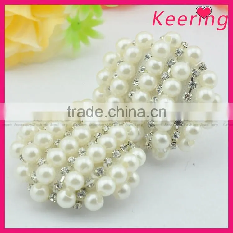 Beautiful beaded pearl rhinestone China All types of buttons wholesale factory