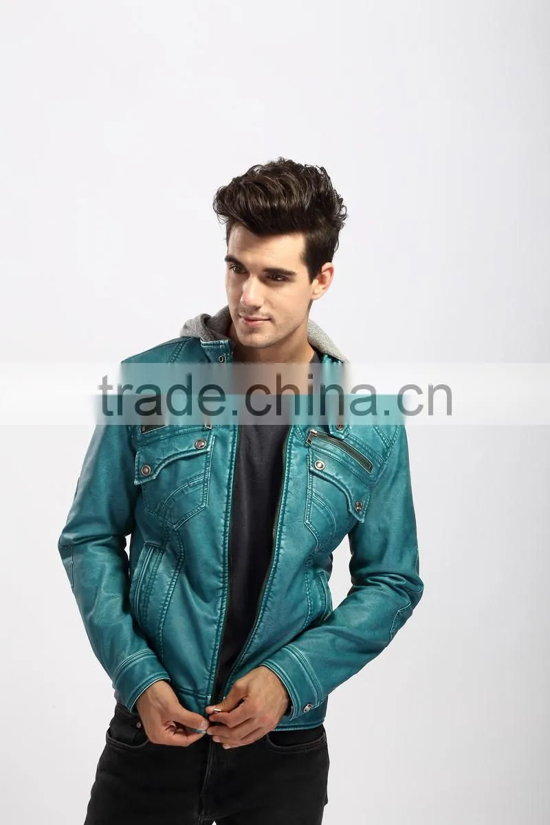 2015 New Style Fashion Pakistan Leather Jackets For Men