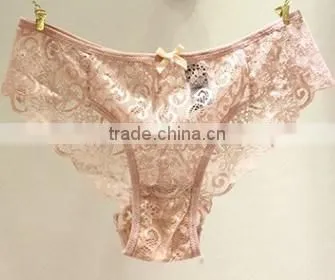 sexy transparent ladies underwear cotton lace panties/women in transparent underwear