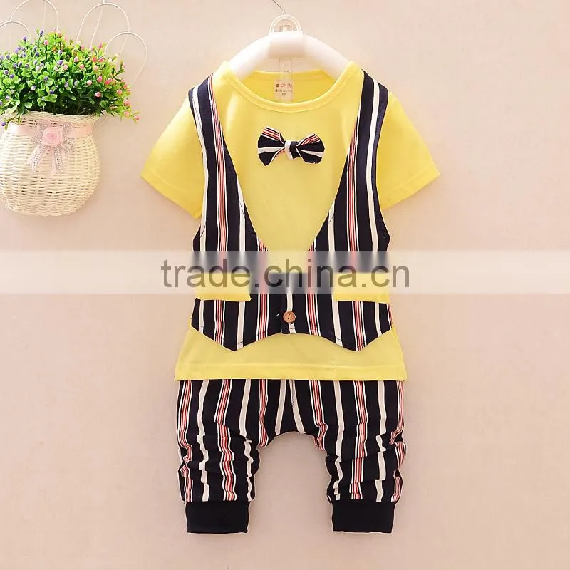 2015 soft 100%cotton lovely boys fancy suit with latest design