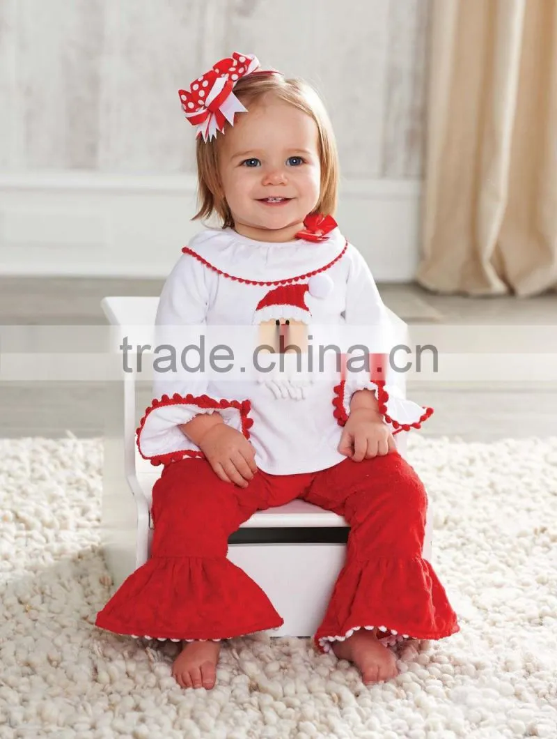 Kids Christmas Outfit Girls Ruffle New Years Clothes Sets Boutique