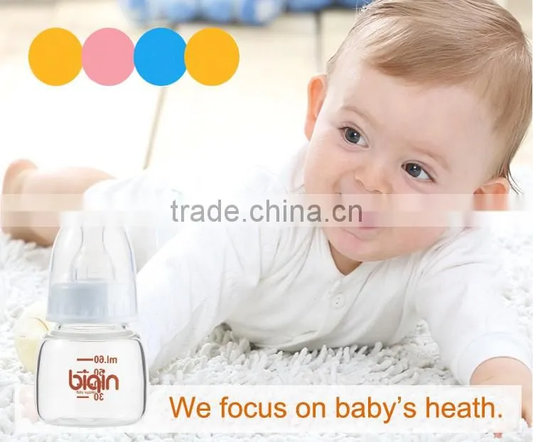Durable baby glass juice bottle