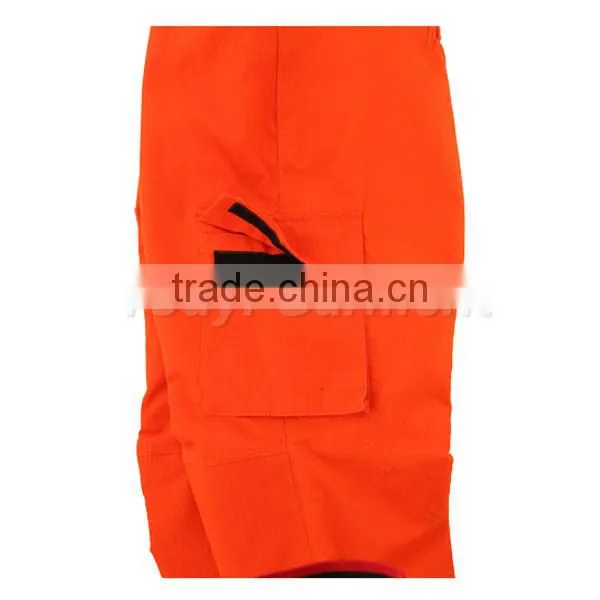 hi-vis fire retard workwear with flap pocket and articulated sleeve