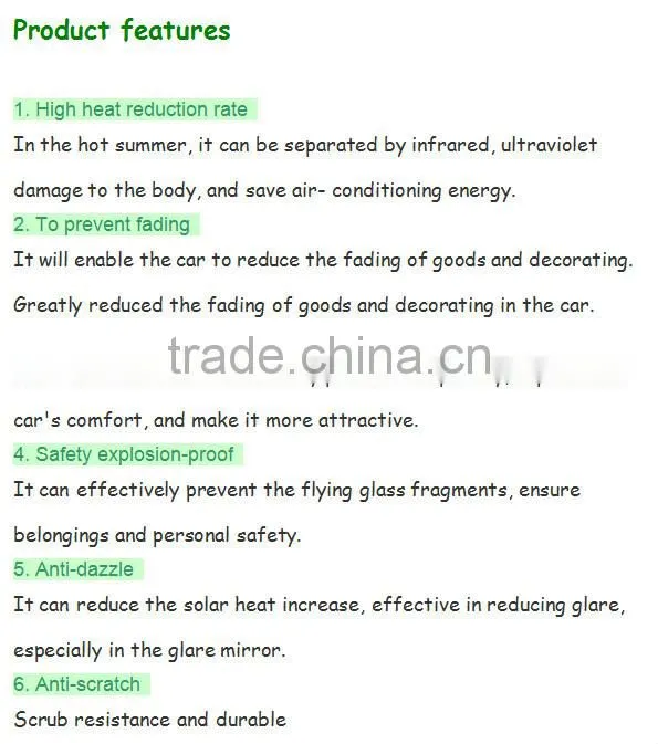 solar reduction sun control window building film with sample test free for glass window film