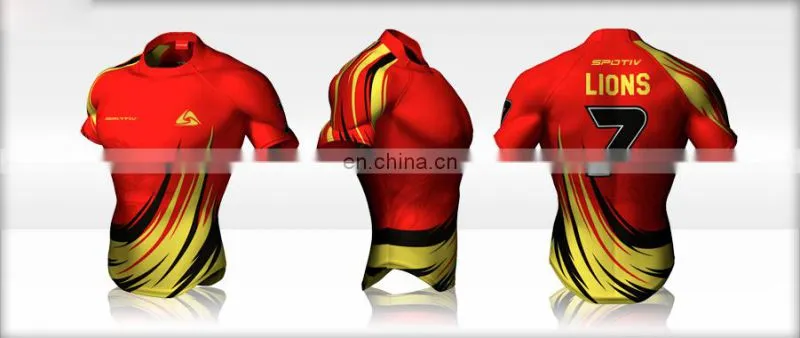 2015 latest hot sale custom soft high quality sublimation rugby jersey