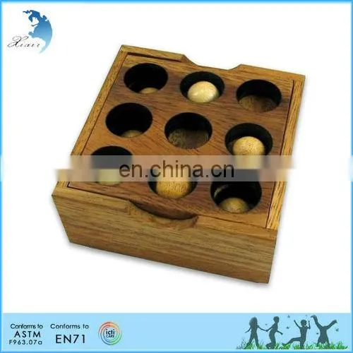 Educational Chinese Square Block Cube 3D Wooden Puzzle