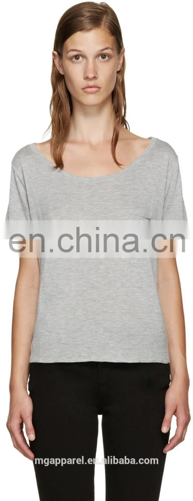 T-shirt manufacturer custom short sleeve viscose jersey blank t-shirt