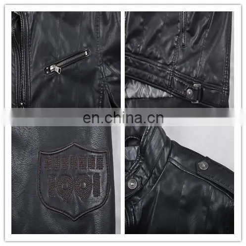 2015 mens handsome last design leather jacket