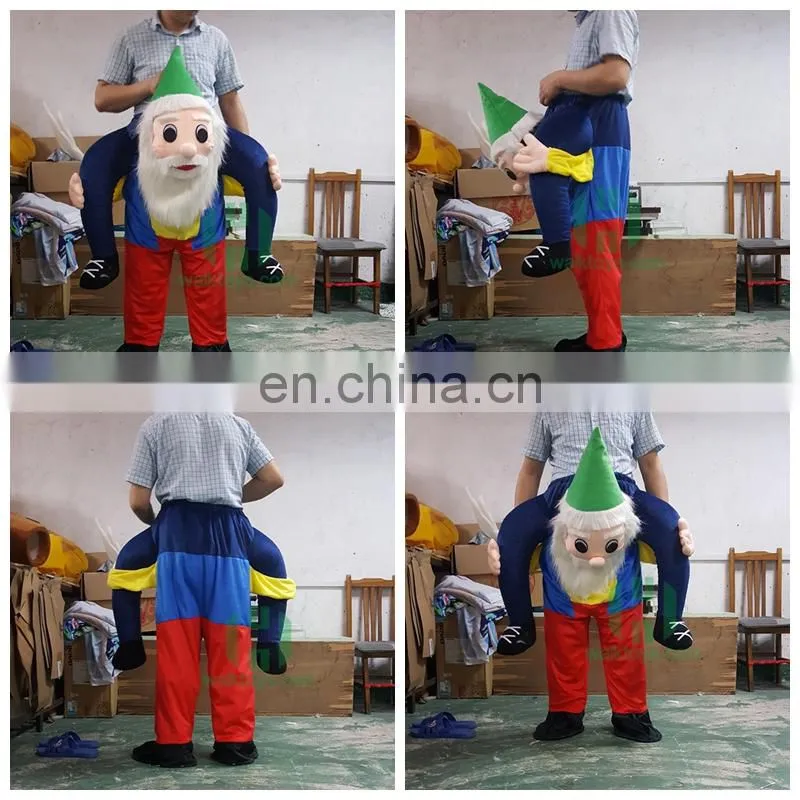 180cm person height riding piggyback elf costume suit for Christmas