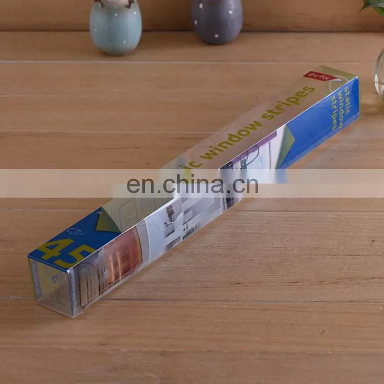 Manufacturer custom clear PVC rectangle packaging box,wiper packaging box with custom logo printing