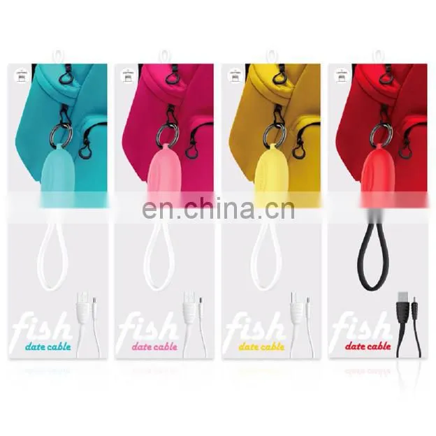 Portable 8 Pin 20cm Convenient Keychain Design Squid Data Cable Charge Line