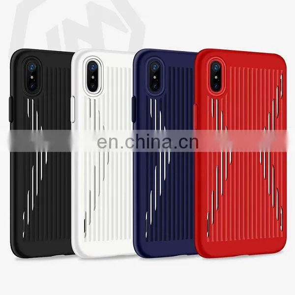 Storm Series Steel Disc PC Back Cover Case for iPhone X - White
