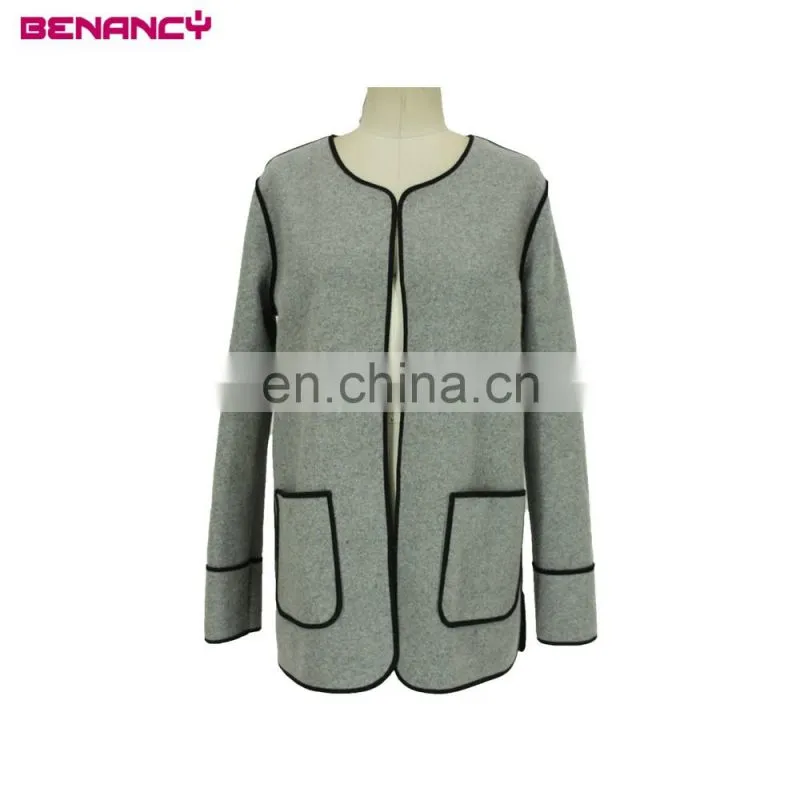 Guangzhou Factory Classic Winter Wool Old Women Coat