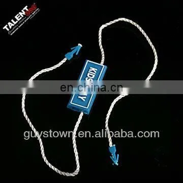 custom garment brand name logo string lock seal tag