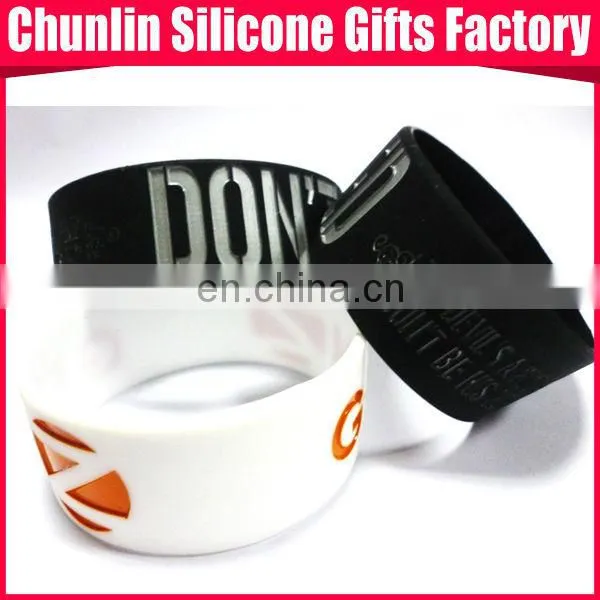 hot sale personalized ink filled silicone bracelet for promotional gift
