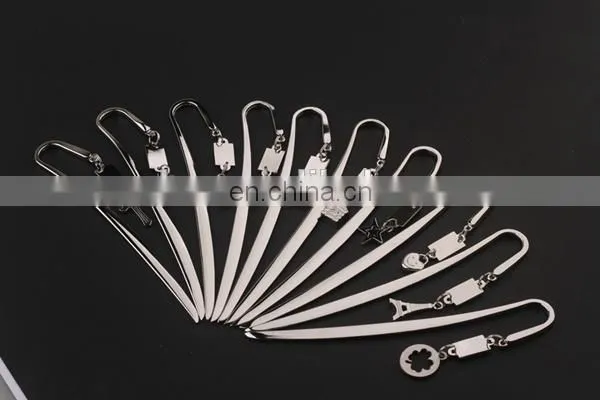 HOT SALE DESK DEPENDENT SILVER GIFT METAL HEART TAG BOOKMARK