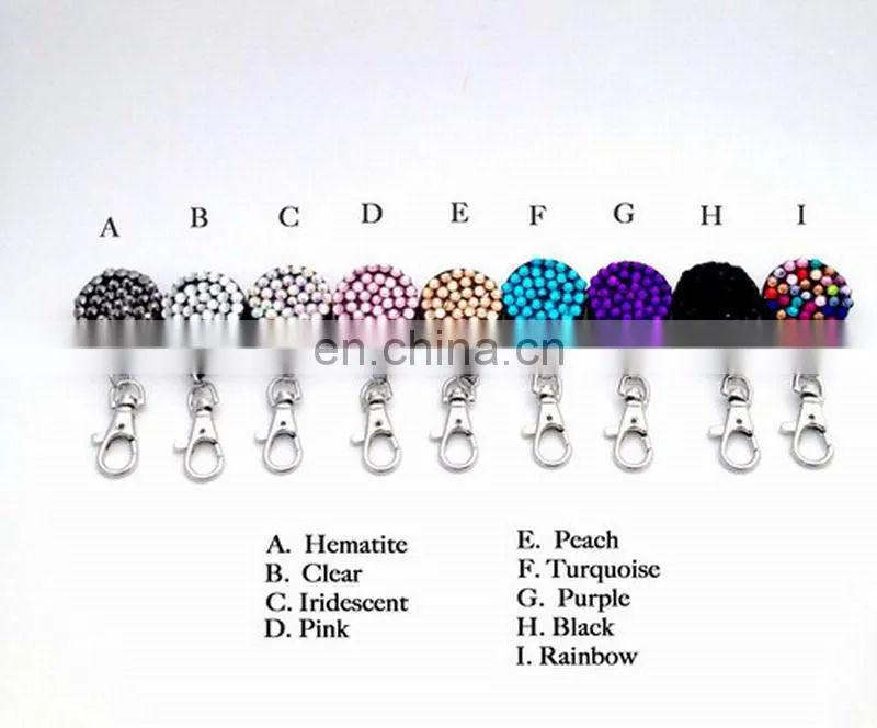 Fashion bling bling rhinstone studded retractable rhinestone lanyard