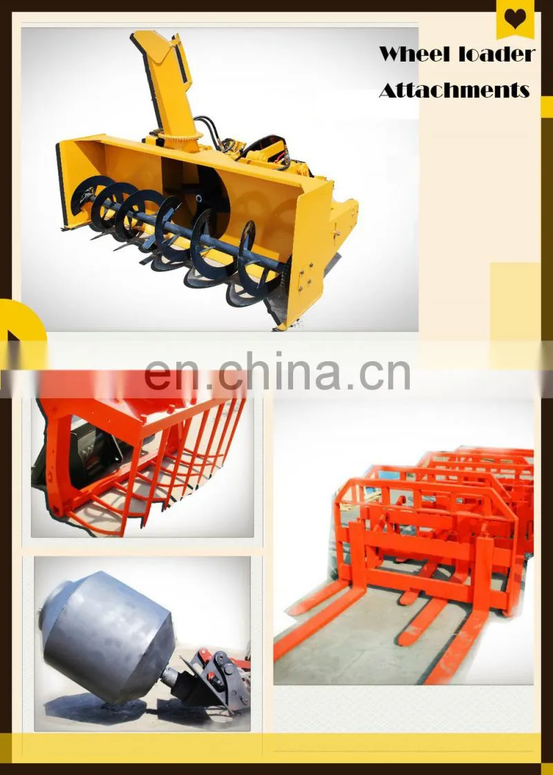 Factory direct supply loader with Snow plough , snow blower wheel loader