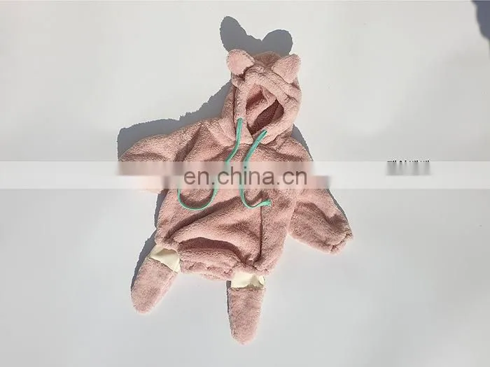 Ins fashion baby kids clothes winter soft velvet Cute pattern long sleeve coat 2020