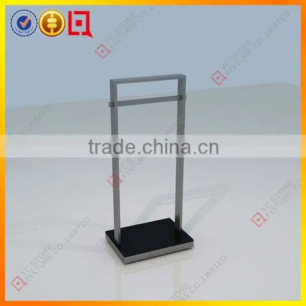 Free standing metal hanging clothes display racks