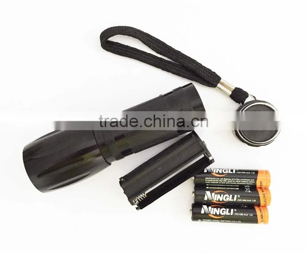 Super bright 9 LED Aluminium led torch flashlight