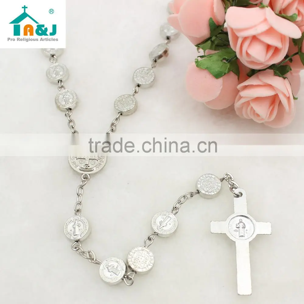 St. Benedict metal beads rosary