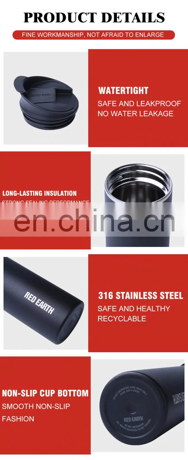 GINT 480ml Hot Selling Made in China High End Double Wall Water Bottle
