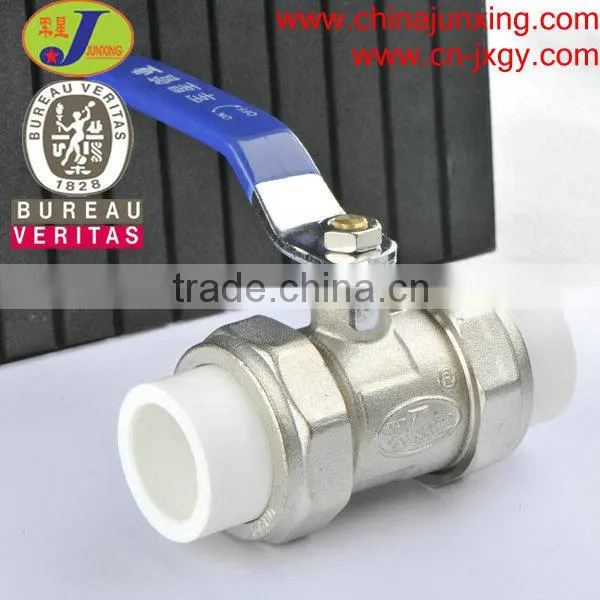 PPR pipe fittings/ ppr fittings hot fusion brass ball valve