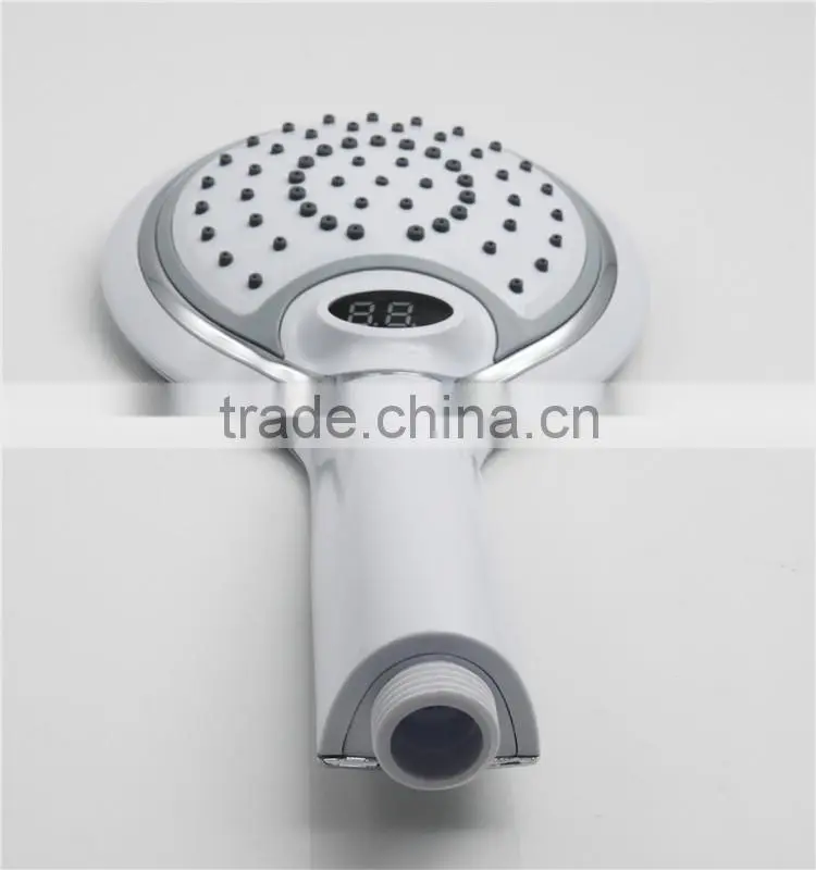 LED eco-flow hand shower head with temperature digital display