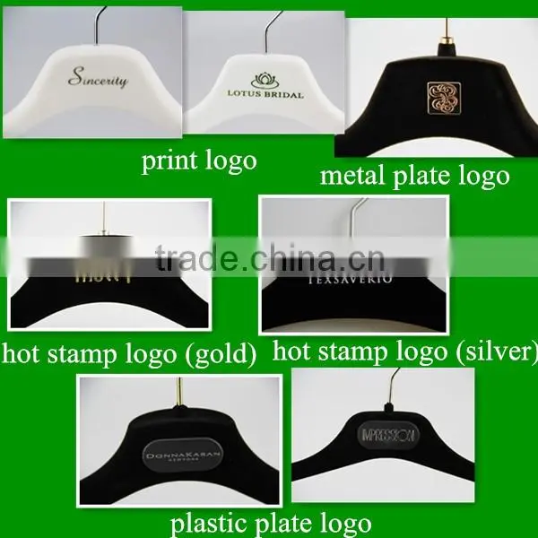black plastic material dress velevt hanger