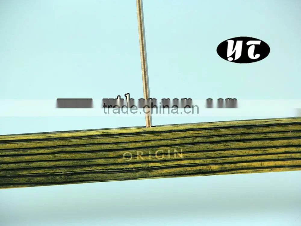 Flat Lacquer Wooden Hanger with Slip Hook