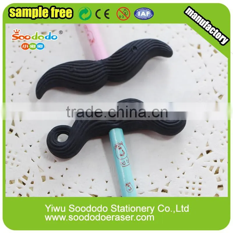 Cheap Hot Stationery Pencil With Eraser Mustache Shape