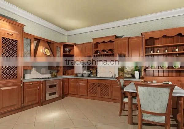 Natural wooden kitchen cabinets-kitchen cabinets wholesale