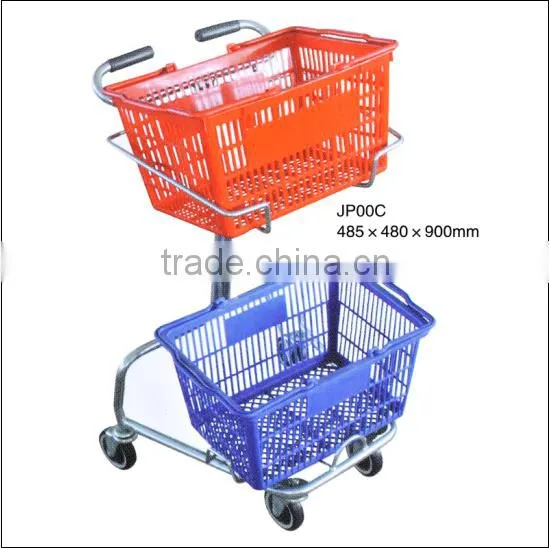 Japan style unfolding smart grocery shopping cart