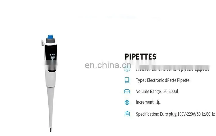 laboratory 0.5ml-50ml 1ml 3ml 5ml automatic electronic pipette