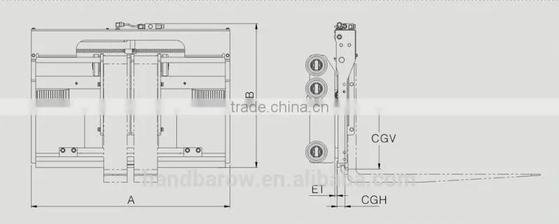 Integral type fork positioner